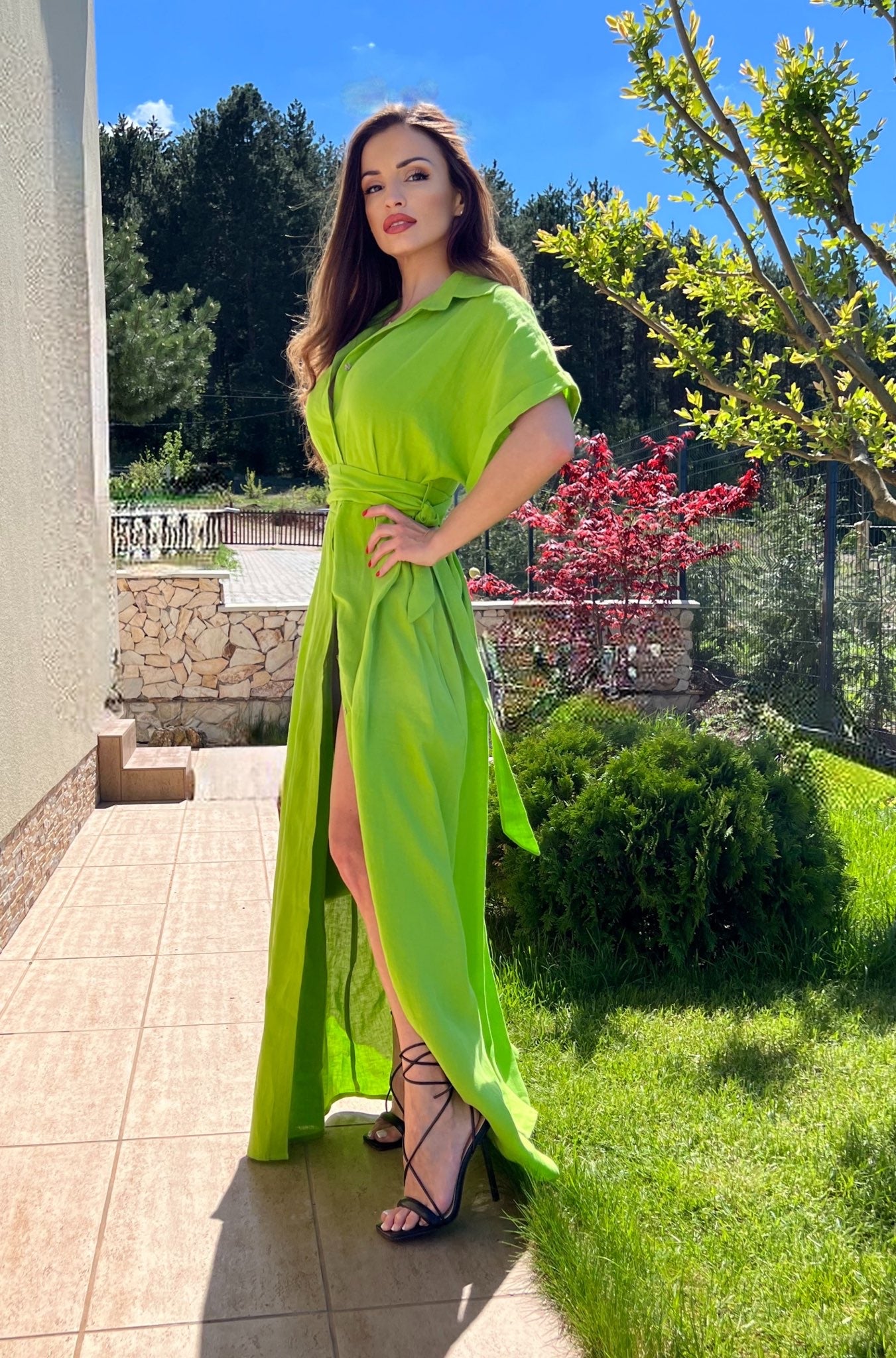 Aurora linen dress