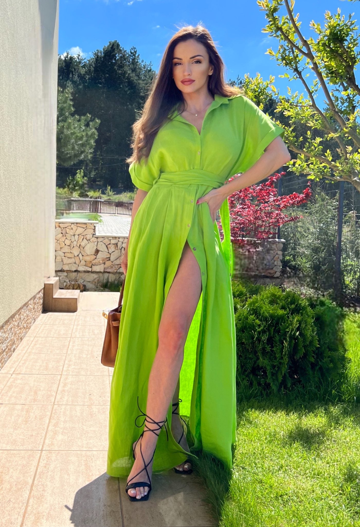 Aurora linen dress