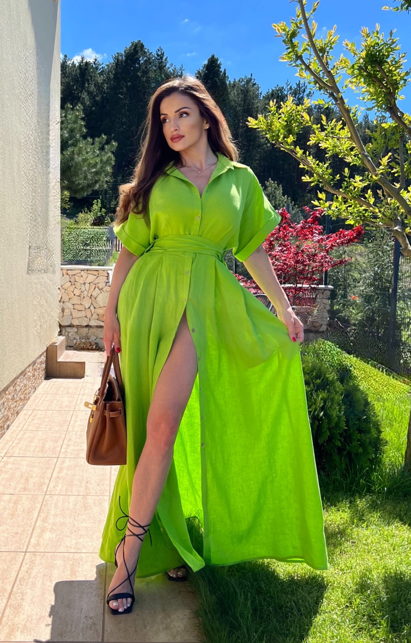 Aurora linen dress