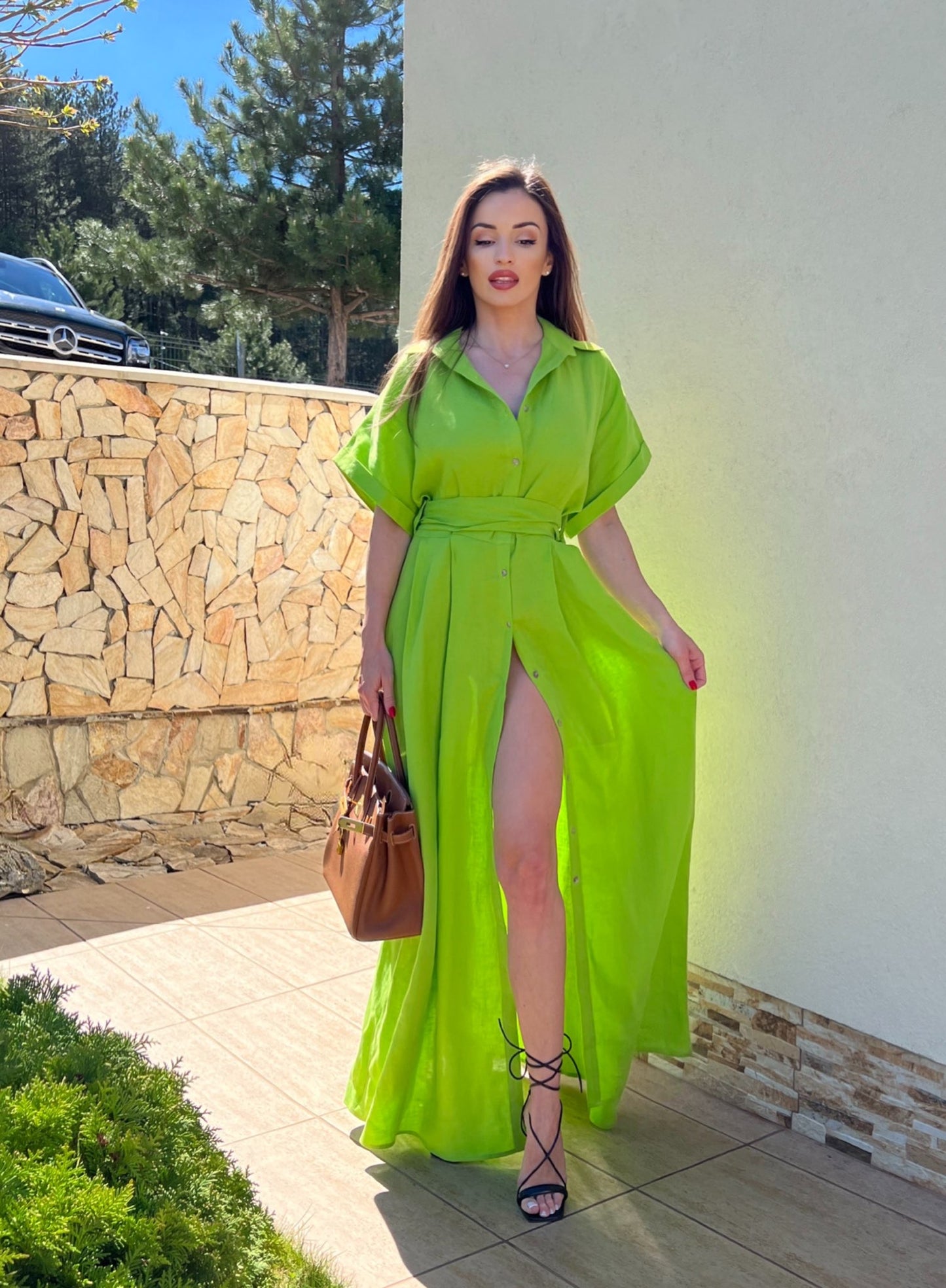 Aurora linen dress
